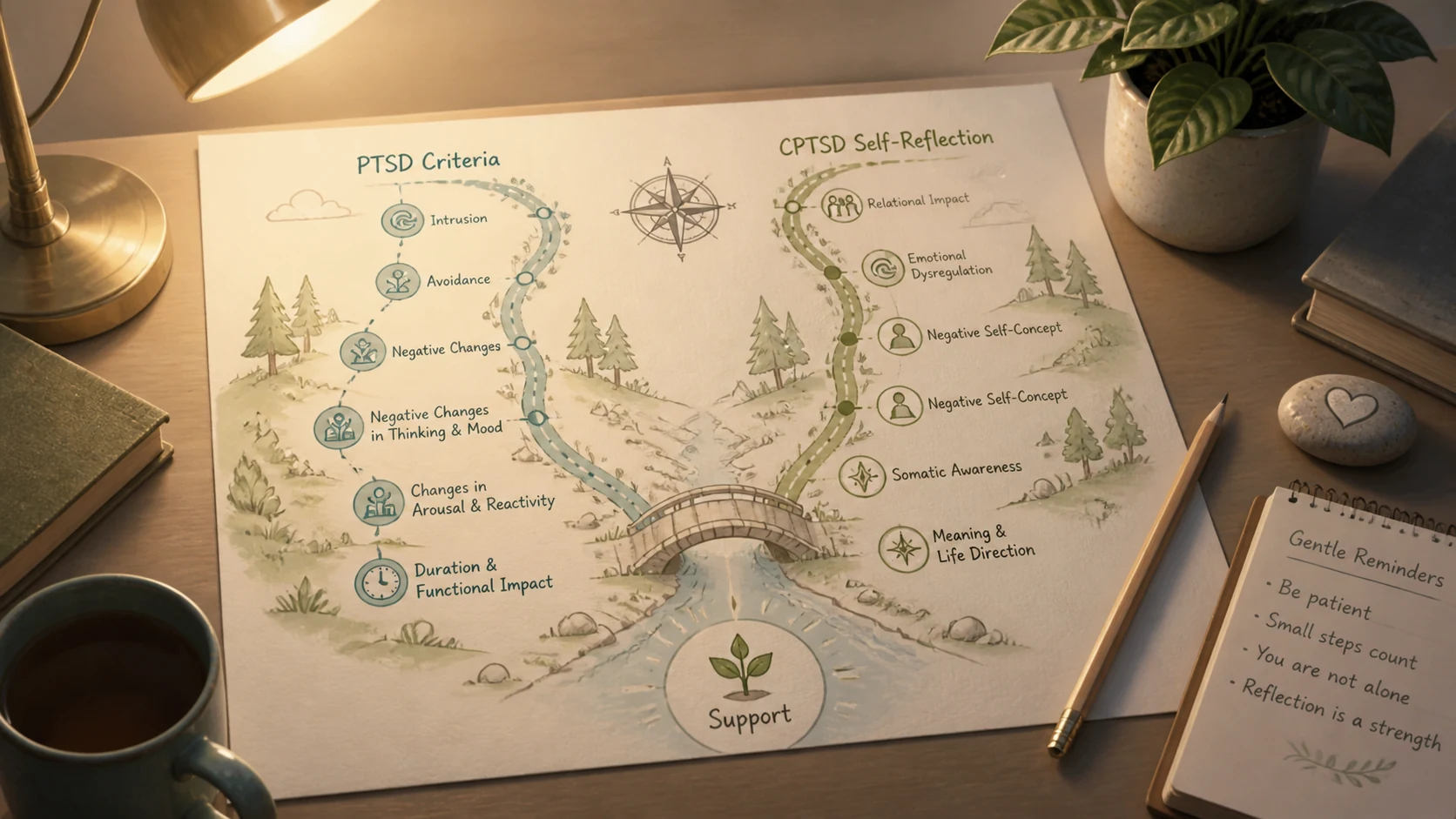 CPTSD and PTSD reflection path