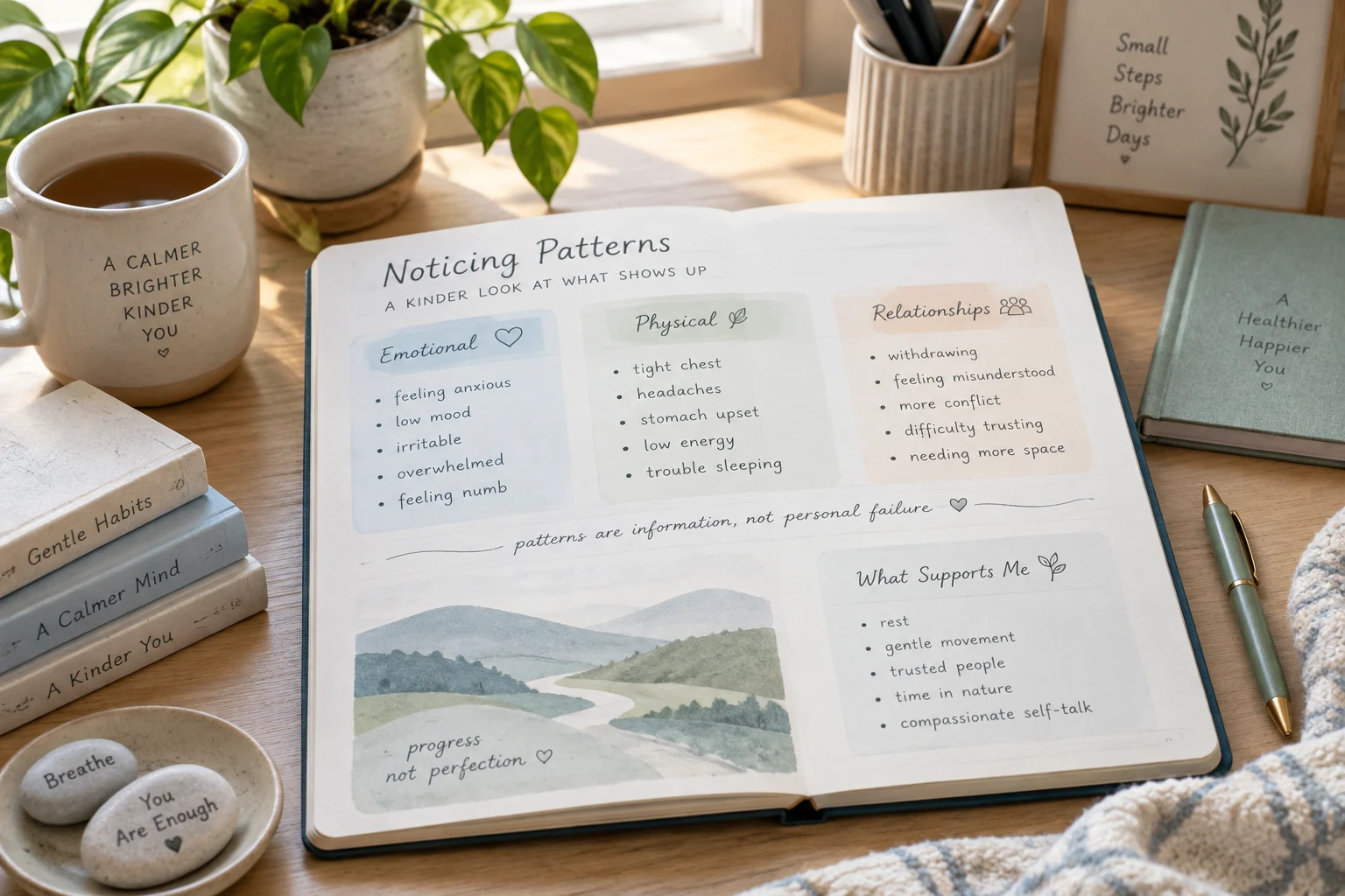 Calm symptom map