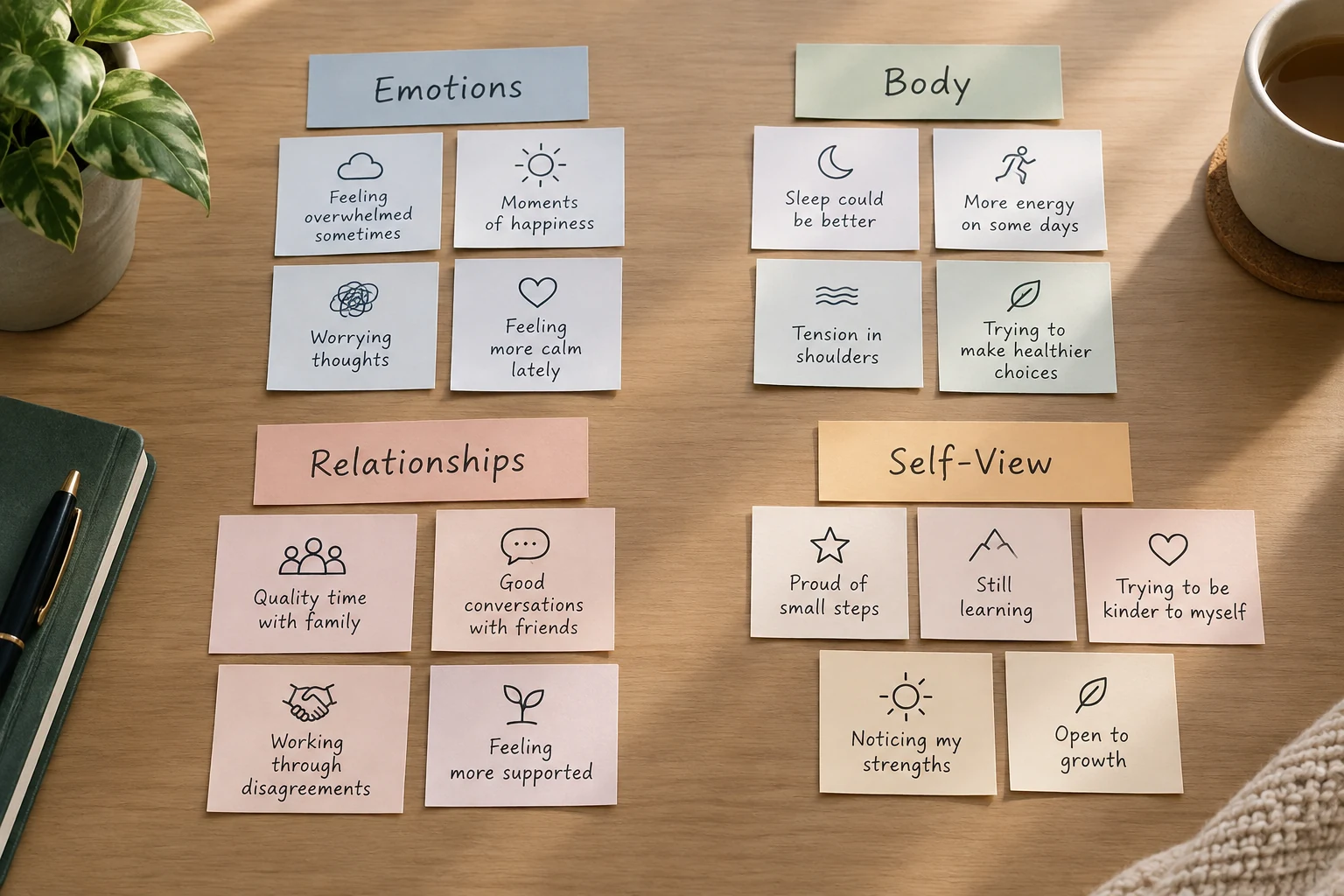 Seventeen symptom cards
